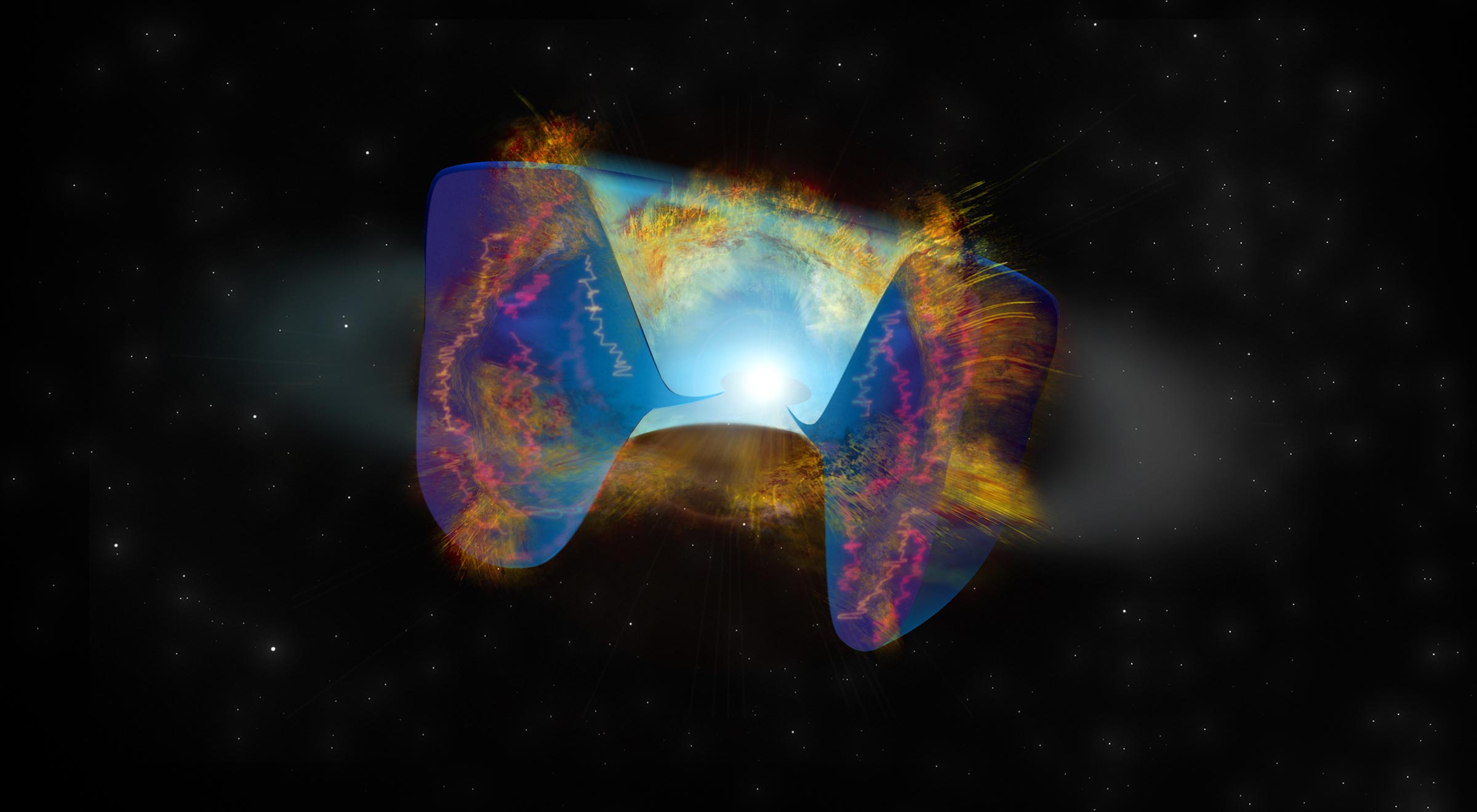Mội siêu tân tinh được phát hiện sau vụ va chạm giữa các thiên hà