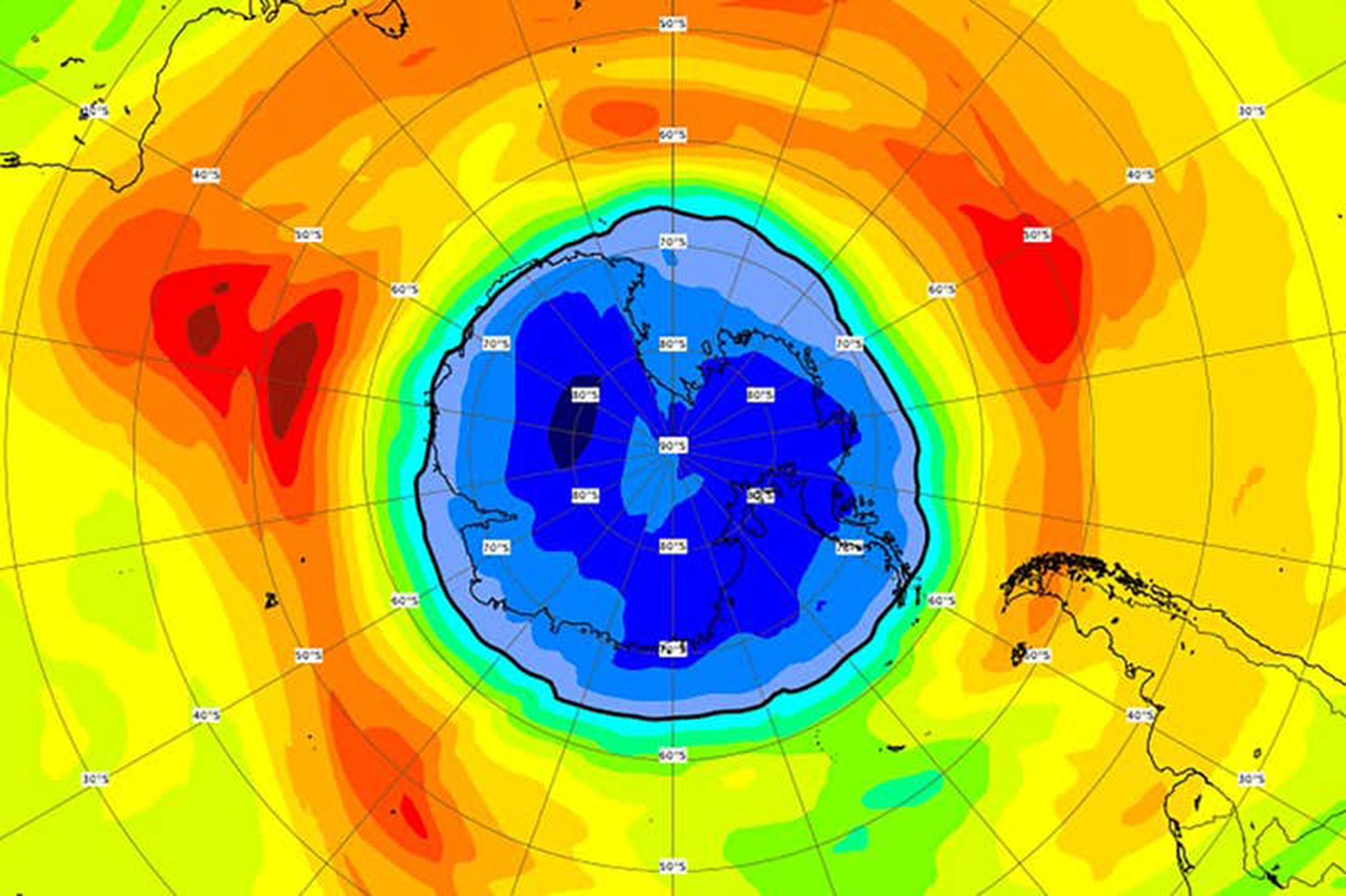 Lỗ thủng tầng Ozone ở Nam Cực lớn hơn cả vùng Nam Cực